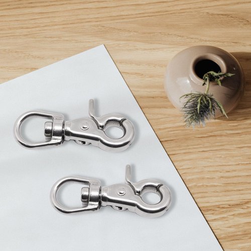 BENLIUDH 2 Pcs Trigger Snaps Swivel Hooks 2 3/5", Heavy Duty 316 Stainless Steel Trigger Clips for Marine, Flag, Dog Leash
