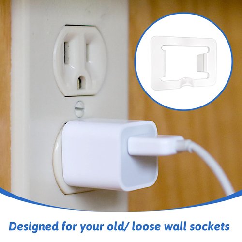 BOHUIZ 20 Pcs 2 Prong Loose Outlet Plug Fix, Plastic Socket Outlet Tightener Insert Snug Plugs for Loose Outlets Ensure Secure Connection for Power Plug Compatible with Most Losing Outlets and Socket