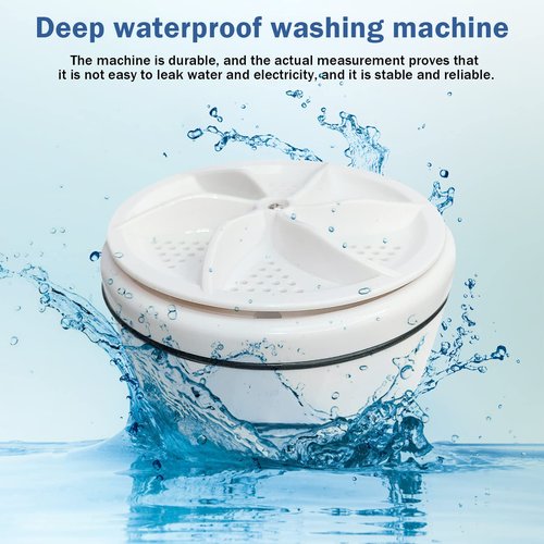 Portable Washing Machine, Portable Washing Machine for Sink, Mini Washing Machine, Turbine Washing Machine with USB, Suitable for Home, Business, Travel, College Room, RV, Apartment - White