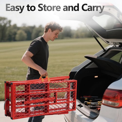 SmarketBuy Folding Scaffolding Platform 70.9"x15.2"x53", 800 Lbs Capacity, 5-Level Height Adjustable Work Platform with Anti-Slip Surface, Portable Scaffolding Ladder for RV, Painting, Construction