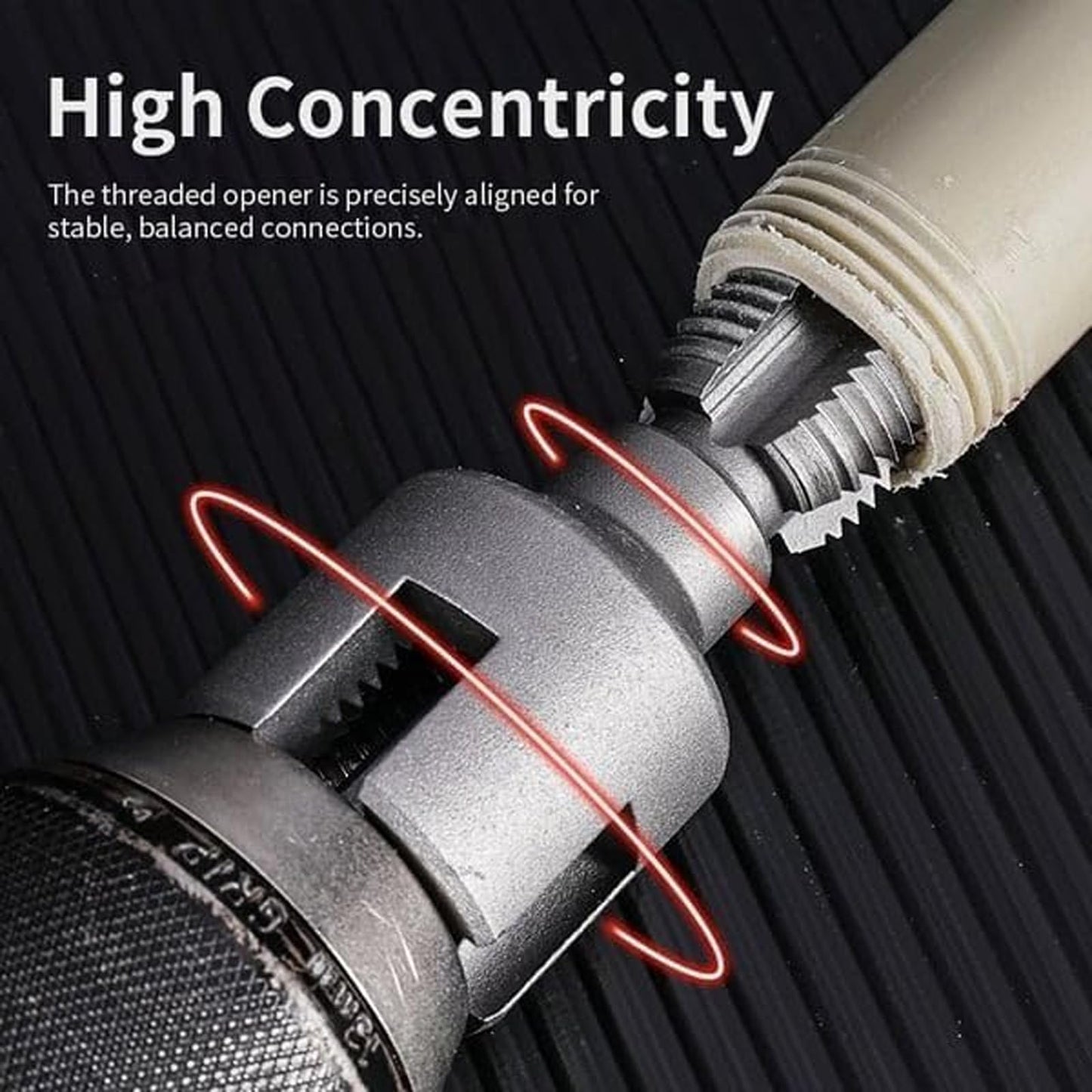 Integrated Internal External Pipe Threading Tool, Electric Drill Compatible 2 In 1 Pvc Pipe Threader Kit, 1/2" (Dn15) 3/4" (Dn20) Sizes Rethreading Tool (3/4 in*3)