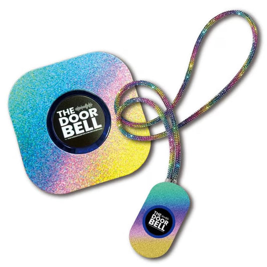The Doorbell - Sparkly Rainbow Teacher's Remote, Wireless Classroom Doorbell with 38 Ringtones & Adjustable Volume, Wireless Doorbell for Classroom, Teacher Doorbell - Classroom Management Tool