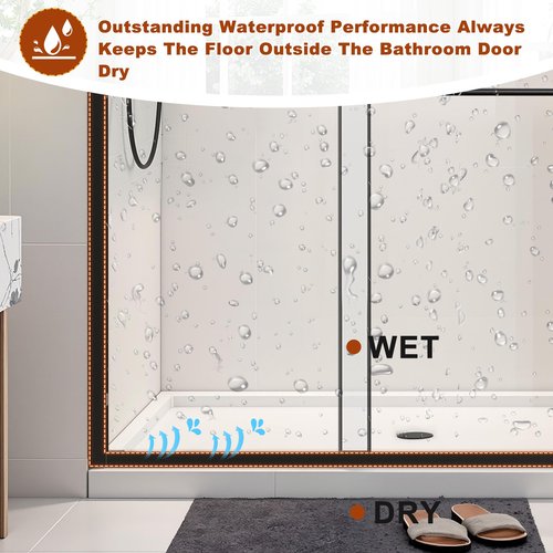 Osparple Shower Door 40-48" W x 72" H Semi-Frameless Double Sliding Shower Doors Glass Shower Door with 1/4" (6mm) Clear SGCC Tempered Glass, Towel Rail and Auxiliary Handle, Matte Black