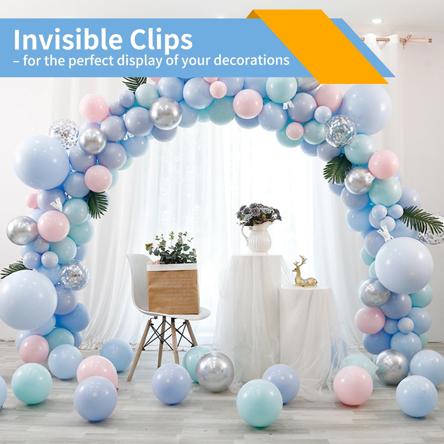 PUGPIU 12 Pack Balloon Arch Clips for Backdrop | Plastic Transparent Spring Clamps | 3.5 Inch Heavy Duty Clip for Backdrop Stand | Birthday Wedding Decoration | Photography Studio | Crafts | Clothing