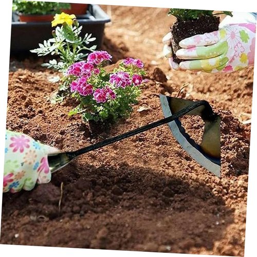 CIYODO Garden Hoe Hollow Weeding Tool for Gardening Full Manganese Tool Random Handle Style for Planting and Soil Loosening