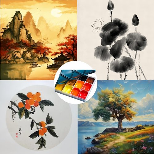 WQHLONGBO 2 Pcs 24 Wells Artist Paint Saver Palette with Rubber Soft Lid,Anti Color Leakage Powder Box,Travel Palette Tray