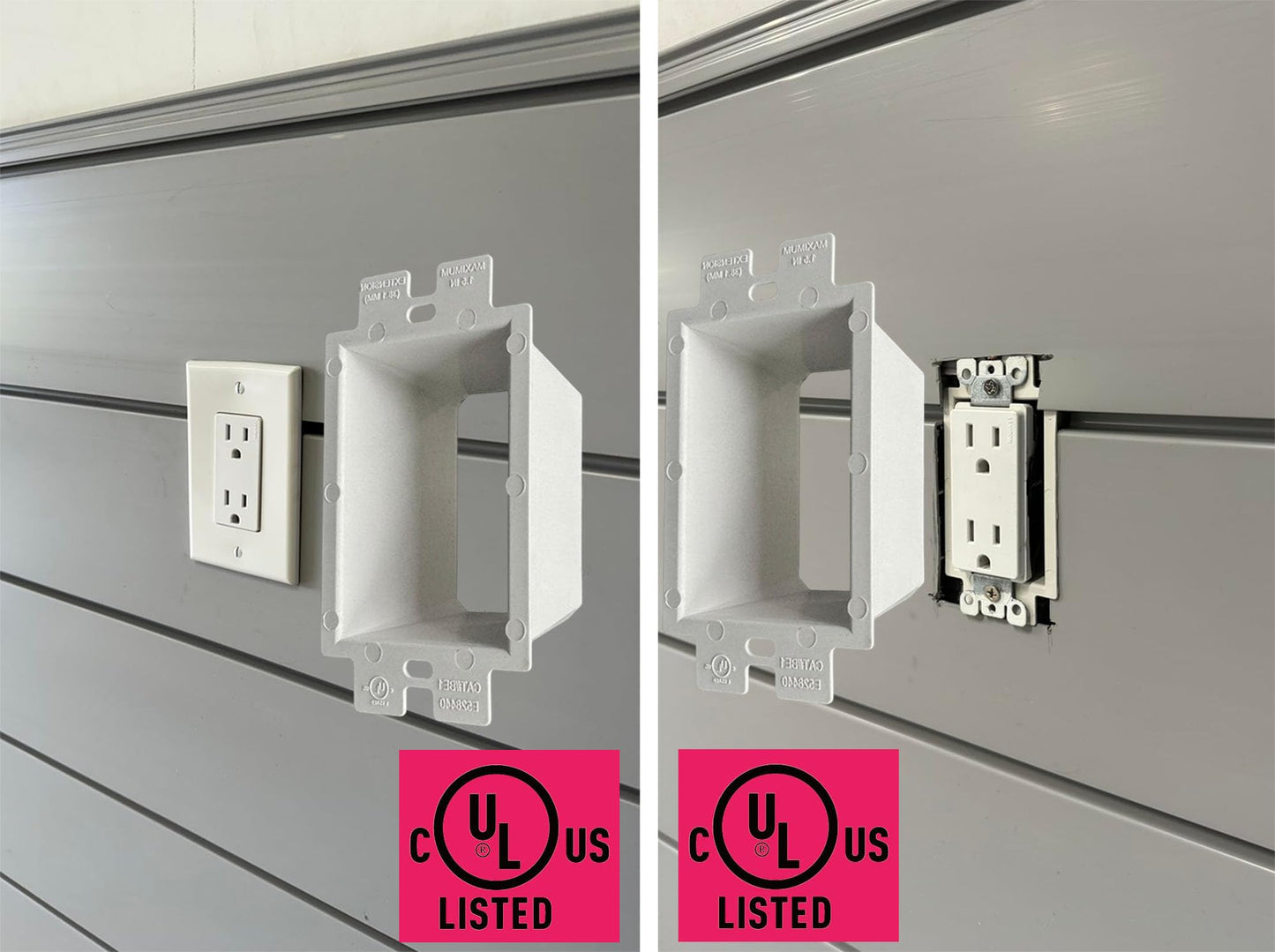 iMBAPrice IMBA-BE1-5 (UL Listed) 1-Gang Non-Metallic Electrical Power Outlet Box Extender for Power Switch Receptacles Accessories, 5-Pack