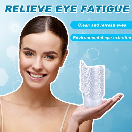 Teenyyou 200 Pcs 5ml Eye Wash Cup Disposable Eye Wash Cups Plastic Measuring Cup Portable Cleaning Cups for Rinse and Flush