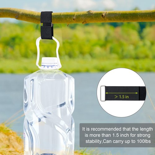2" x16Ft Hook and Loop Straps with 12 Metal Buckles, Adjustable Fastening Cable Straps, Free Cut Length, Reusable Nylon Cable Ties for Organizer or Storage, 2 inch Wide Black