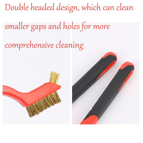 3Pcs Small Brass Wire Cleaning Brushes Set for Rust Removal in Holes