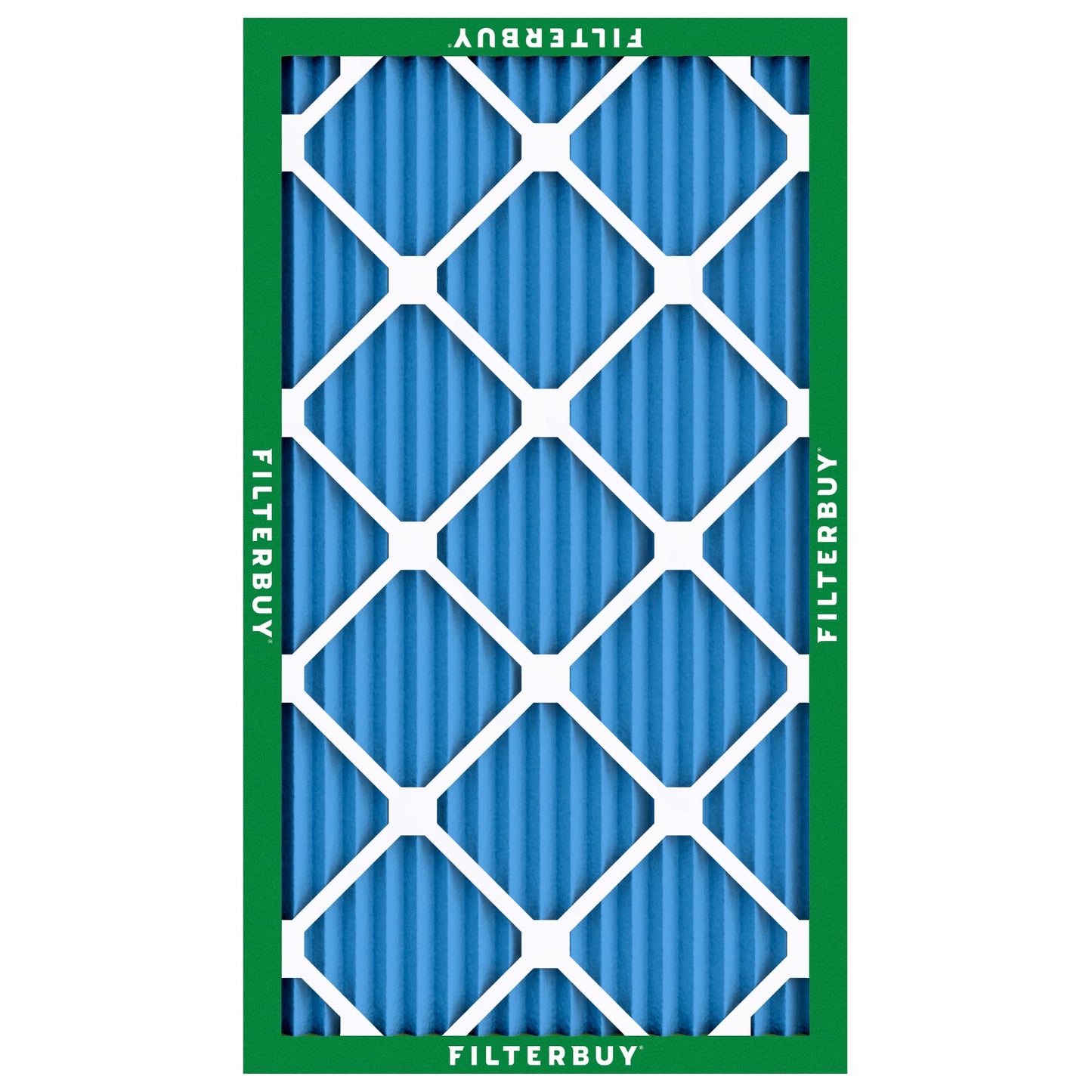 Filterbuy 16x25x1 Air Filter MERV 13 Optimal Smoke & Allergy Defense (4-Pack), Electrostatic Pleated HVAC AC Furnace Filters Replacement, Made in USA (Actual Size: 15.50 x 24.50 x 0.75)