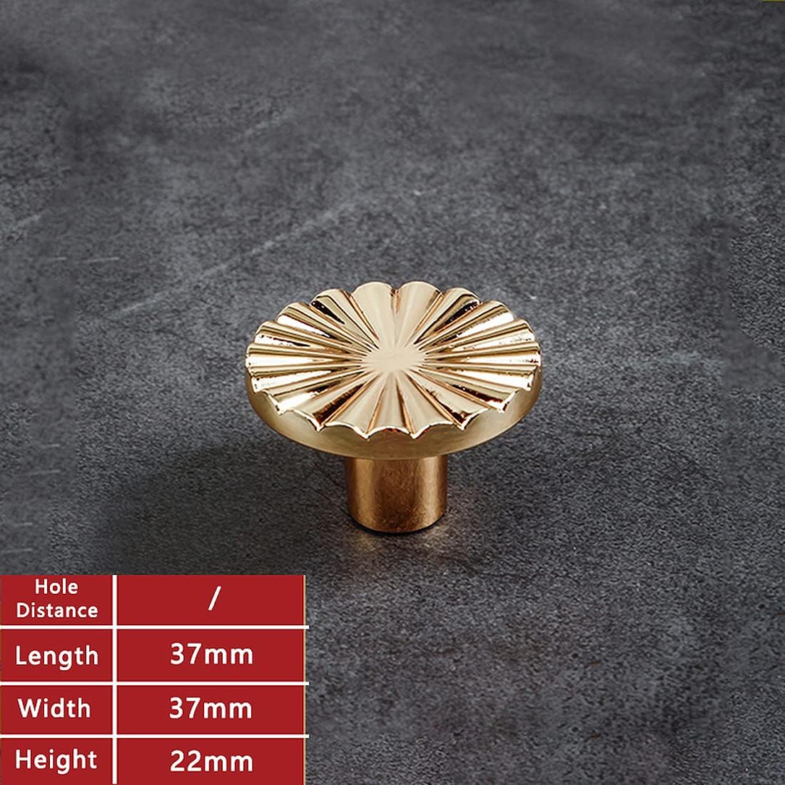 6 Pack Gold Kitchen Cabinet knobs and Pulls - Brushed Gold Zinc Cupboard Drawer Handles for Dresser Drawers