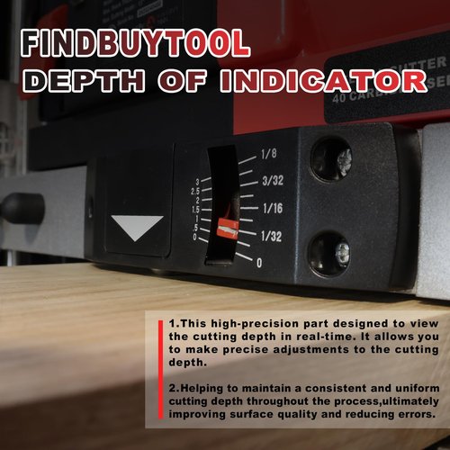 FindBuyTool 13" Benchtop Wood Thickness Planer with Helical Cutterhead, 120V 15-AMP 20000RPM Power Electric Motor Infeeding Worktable for Woodworking
