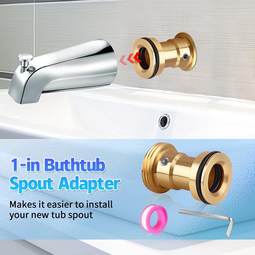 Brass Tub Spout Adapter, RP33794 Tub Spout Repair Kit for Slip-on Diverter, Replacement Kit for Delta Faucet