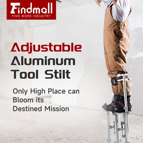 findmall 15-23 Inch Drywall Stilts Grade Adjustable Auminum Tool Stilt for Painting or Cleaning