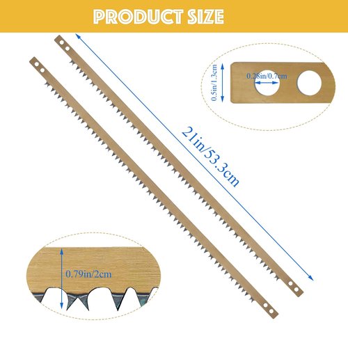 10 Pcs Bow Saw Blade 21 Inch Replacement,Fits Any 21” Bow Saw for Tree Cutting, Green Wood,Super-Hard Alloy Steel