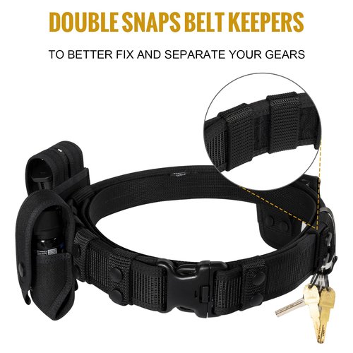 Vismix Nylon Duty Belt with Hook Lining, Key Holder and Belt Keepers