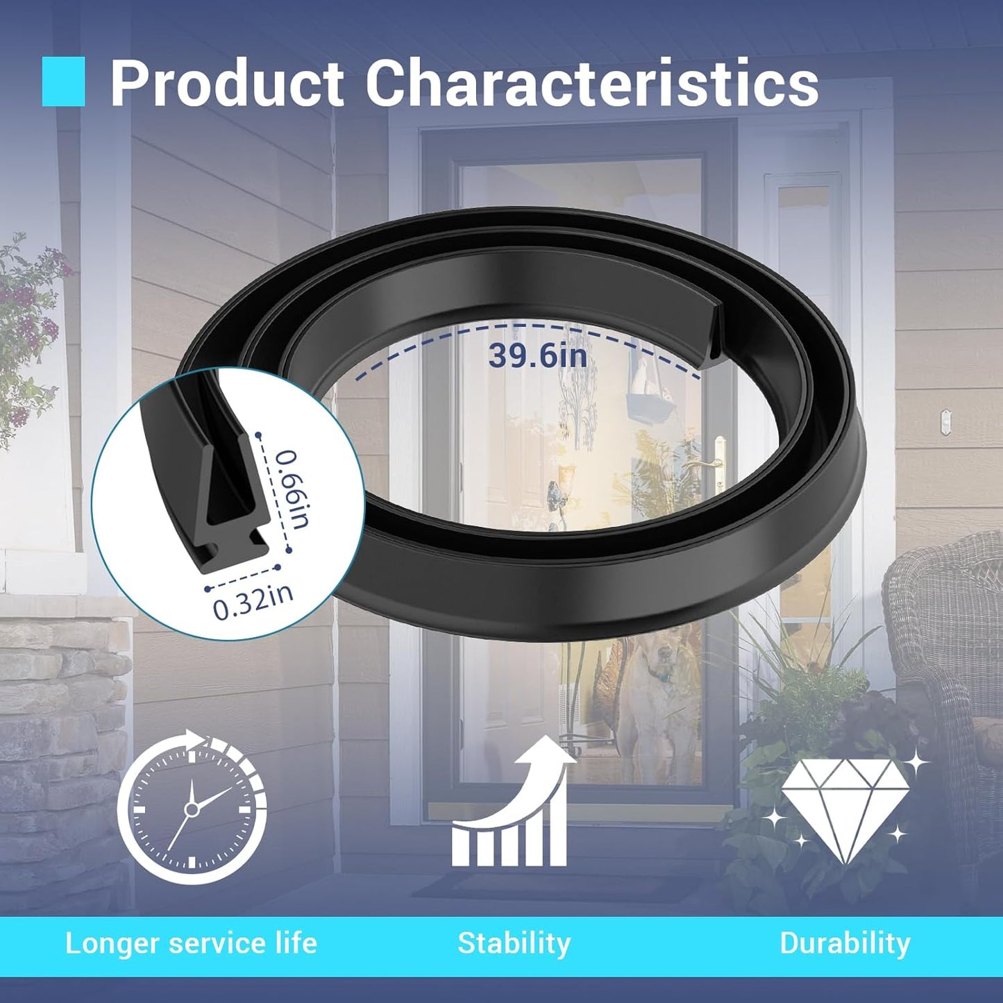 Storm Door Sweep Replacement for Larson & Pella Storm Door Expander Sweep, CH9030501 Sweep for Vinyl and Metal Door Sweep Assembly - Style 1