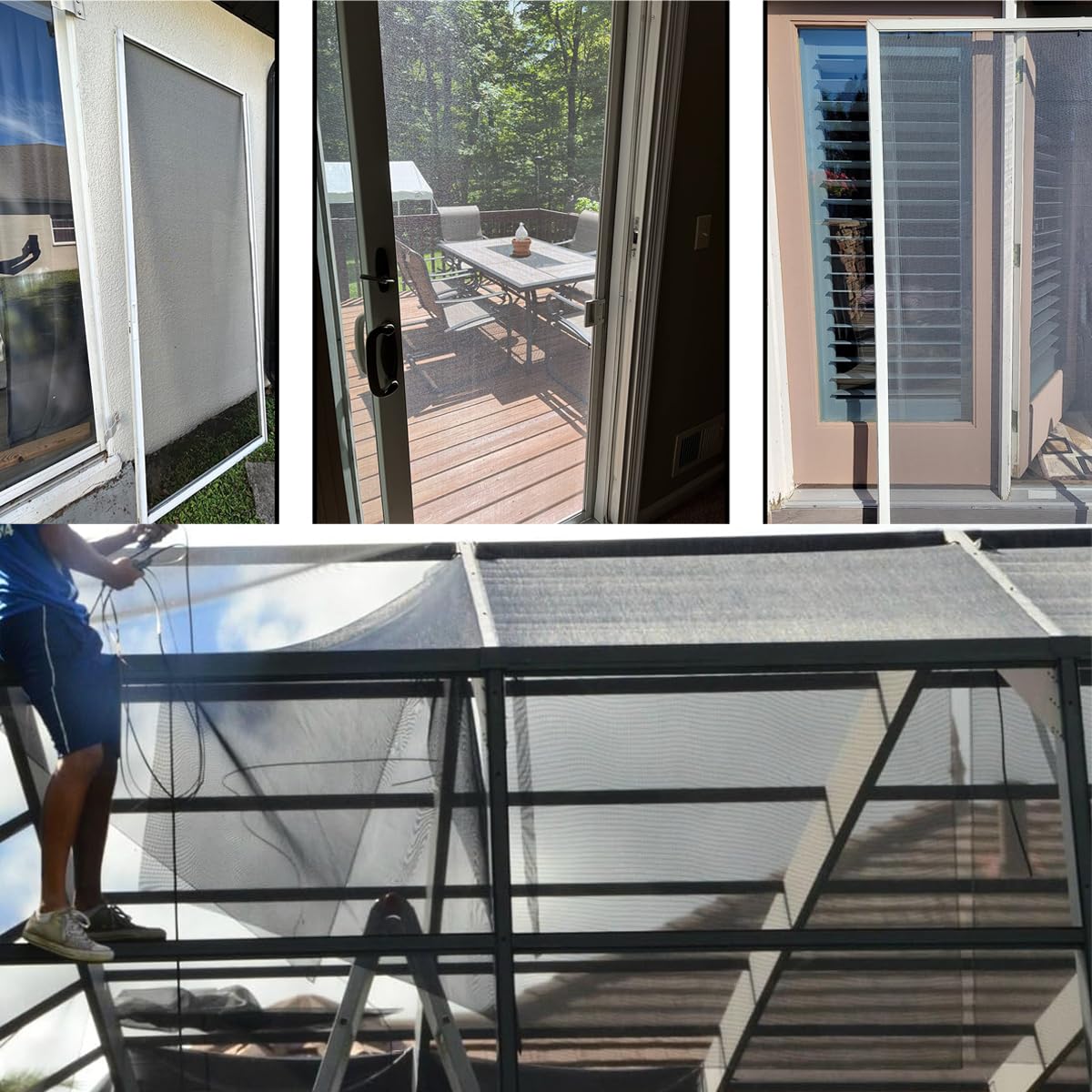 36inch*100ft Window Screens Roll, Replacement Repair Screens Mesh, Cuttable Fiberglass Screens Door Netting, DIY Screening Mesh Netting for Windows, Door, Pool, Porch,Patio -Black