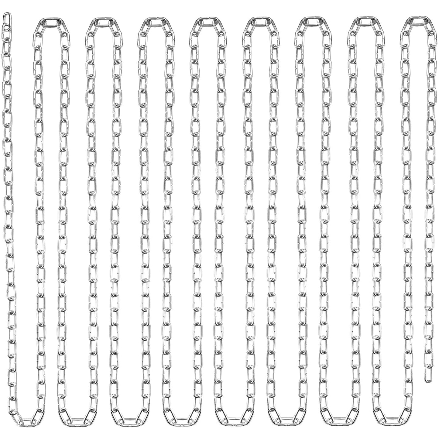 VEVOR Grade 30 Chain 3/16 Inch by 100Ft Length Grade 30 Proof Coil Chain Zinc Plated Grade 30 Chain for Towing Logging Agriculture and Guard Rails