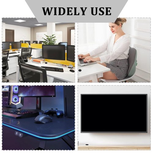 15 Pcs Desk Grommet, 1 Inch / 25mm Flexible Rubber Grommets, Black Cable Grommets, Silicone Cable Cord Grommet Wire Hole Cover for Table and Other Furnitures