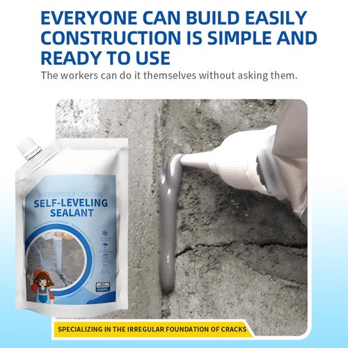 Magic Crack -Filler for Concrete, Concrete Caulking Adhesive, New Self-Leveling Sealant, Indoor Outdoor Use, Weather-Resistant Formula, 500ml for Bathroom Brick Bathtub Pool Garden