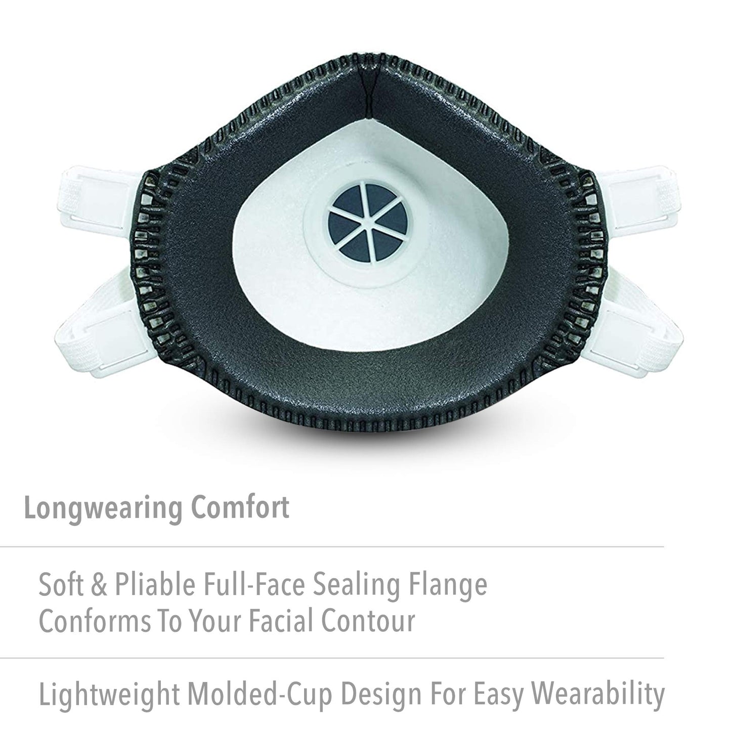 Honeywell Safety Products SAF-T-Fit Plus Disposable Lead Paint Removal P100 Respirator Mask with Exhalation Valve, 1-Pack (RWS-54020)