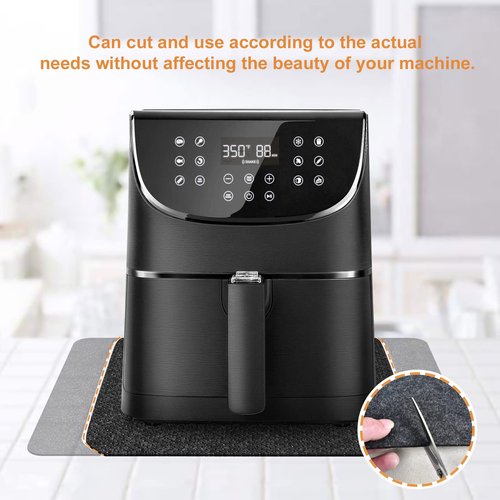 SIUDANGKA Heat Resistant Mat for Air Fryer, 2 Pcs Heat Resistant Pad Countertop Protector Mat Coffee Maker Mat for Countertops with Sliding Function for Air Fryer, Blender, Coffee Maker, Toaster