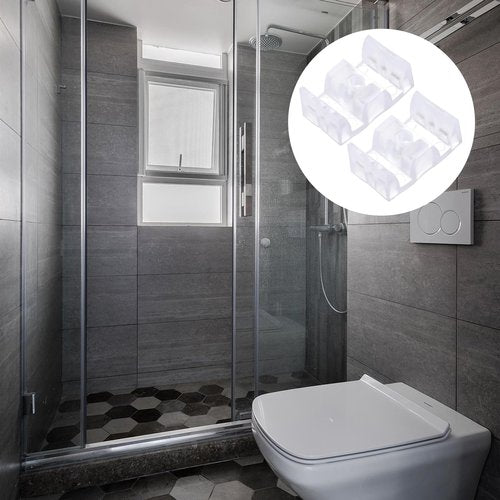 4 PCS Shower Door Bumpers, Framed Sliding Shower Door Opaque Bumpers for Glass Sliding Moving Doors, Anti-Collision Glass Shower Doors Stopper