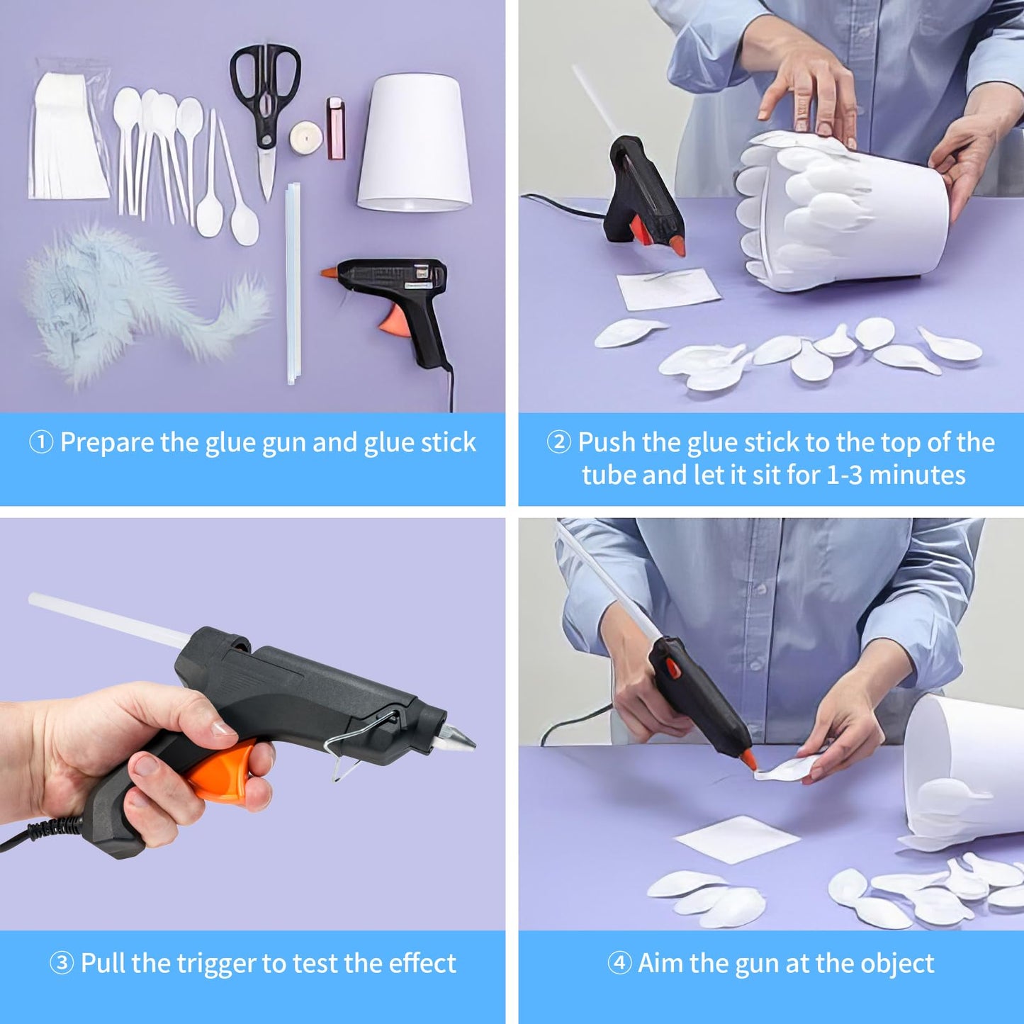 90 Pcs Mini Hot Glue Sticks, Clear Glue Gun Sticks for Metal, Wood, Glass DIY Art Craft & School Projects Craft, Bond (4" X 0.27")