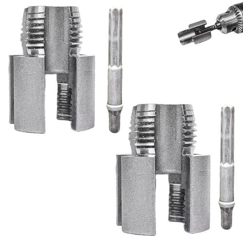 Integrated Internal & External Pipe Threading Tool, Electric Drill Compatible PVC Pipe Threader Kit, Reusable PVC Pipe Threader Kit 1/2, for Electric Drill (1/2”+3/4”)