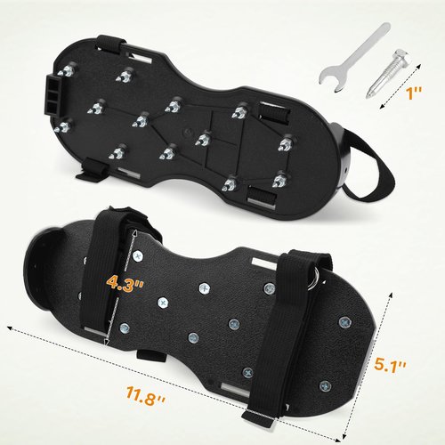 US:E (Sturdy Version) Spike Shoes for Epoxy Flooring Coating (99% Pre-installed) 13 1-Inch Spikes & 2 VeIcro Strap (Non-Slip, Supports Up to 200 Pounds) Fits Men's and Women's Shoes in US Size 6 to 12