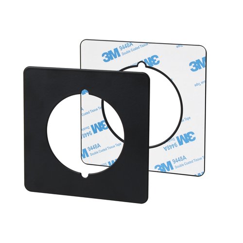 CNGGV Scar Plate Square for Damaged Doors,Door Knob Plates Square Version Fits Under Existing Locks Repairing and Reinforcing Loose Door Knob Black (2 Pcs with Stickers