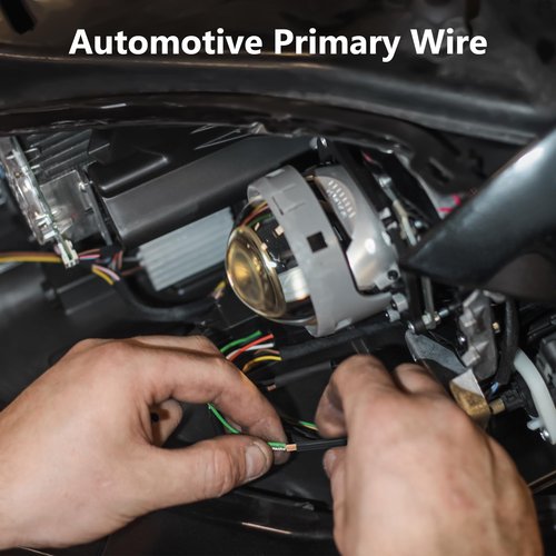 16 Gauge Wire (2-Pack Red/Black Each 25FT), 16AWG CCA, Low Voltage Automotive Primary Harness Wire for Battery, Car Audio, Remote Trailer, Security Alarm, Hook Up Electrical Wires for DIY DC