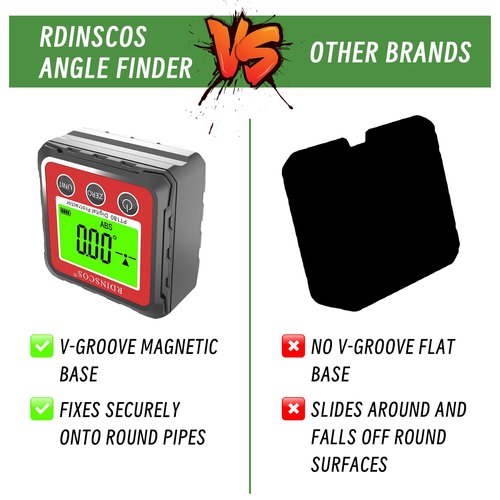 Digital Angle Finder Magnetic Table Saw Angle Finder Tool - Digital Inclinometer -4 of 90 Degree Finder Angle Cube Digital Protractor Bevel Gauge for Woodworking Micro Jig (PT180R)