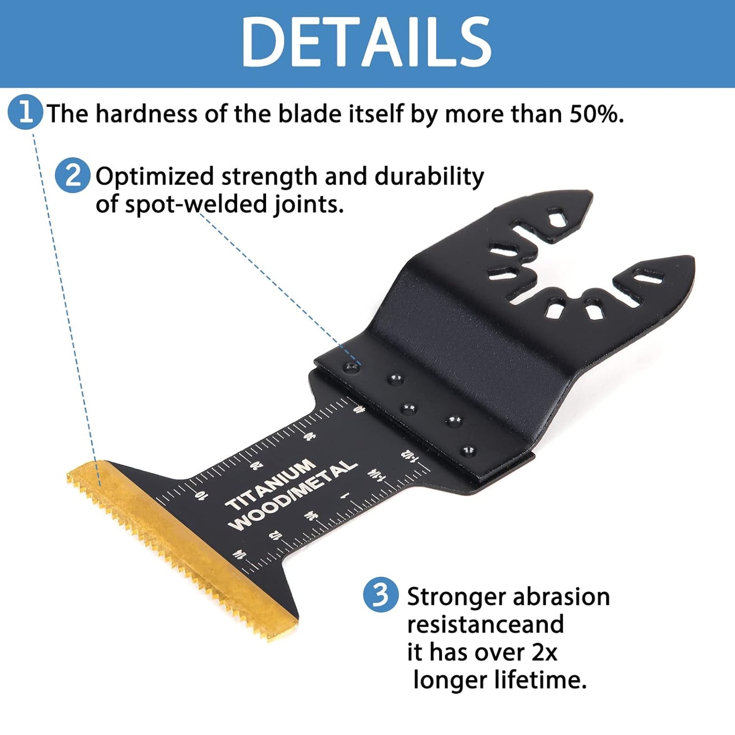 55 PCS Oscillating Saw Blades Quick Release Universal oscillating Tool Blades Wood Plastics and Metal Multitool Blade Kits for Wood fit Dewalt Rockwell Milwaukee Makita Ryobi