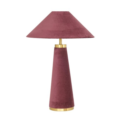 Tov Furniture Graham Burgundy Velvet Table Lamp