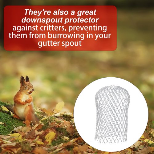 5 Pcs Gutter Downspout Guards, 3.5 Inch Expandable Aluminum Downspout Gutter Guard Strainer Filter, Gutter Filter Strainer Protectors Stops Blockage Leaves Debris