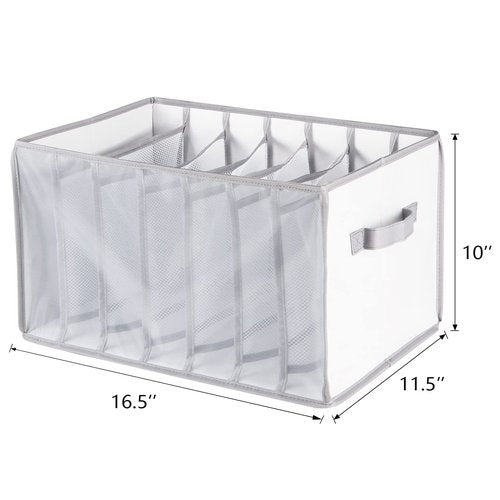 Univivi Extra Large Wardrobe Clothes Organizer Closet Organizer Portable Pants Sweaters Organizer for Closet,T-Shirt, Underwear, Upgraded 7 Grids Jeans Hoodie Organizer Clothes Organizer - Set of 2