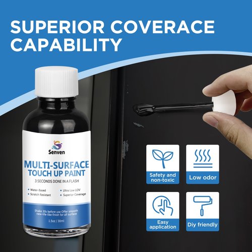 SENVEN Appliance Paint Appliance Touch Up Paint High-Gloss Black Surface Touch Up Paint Pen Scratch Repair for Appliances Refrigerator Metal Surfaces Dishwasher Dryer Microwave Washers