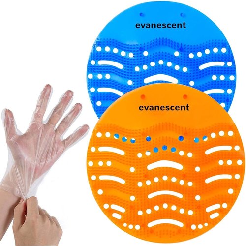 Urinal Deodorizer Screens 26 Pack Anti-Splash Urinal Screen Urinal Deodorizer Odor Freshener for Public Restrooms Restaurants Cafes Bars Schools Fits Wet & Dry Urinals(13pcs Blue+13pcs Orange)