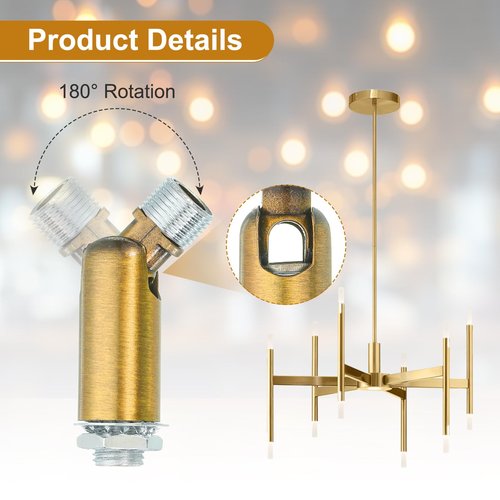 MECCANIXITY 2pcs Sloped Ceiling Adapter, 180 Degree Swivel M10 Fine Thread Sloped Ceiling Light Fixture Adapter for Ceiling Pendant Light Chandelier Track Suspend, Dark Bronze
