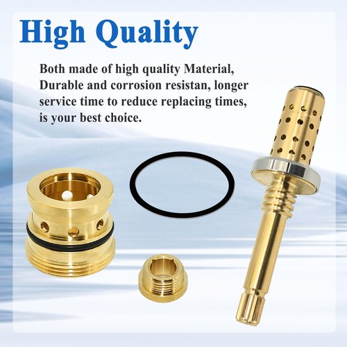 Ebrmeiwo 5-Sets TA-10 Flow Control Spindle and TA-4 Hot&Cold Seat with Gaskets, for Temptrol Shower Valves