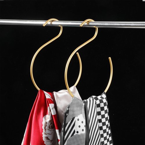 Ymapinc 2Pcs Cap Hanger for Baseball Caps, S-Shaped Gold Hook Hat Hangers for Closet Organizers and Storage, Room Space Saving Rack Capacity for 20 Hats