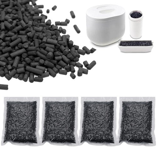 2.0 Pounds Activated Charcoal Filter Refill for Lomi and FoodCycler Kitchen Composter, Odor Absorbing Carbon Filters Compatible with Electric Countertop Compost Bin, 4 Pack