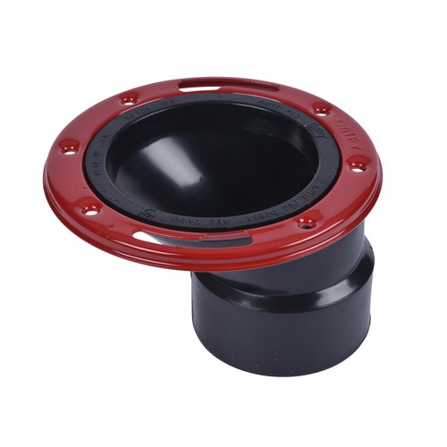 Level-Fit 43500 Offset Toilet Flange, 3 X 4 in, ABS Plastic
