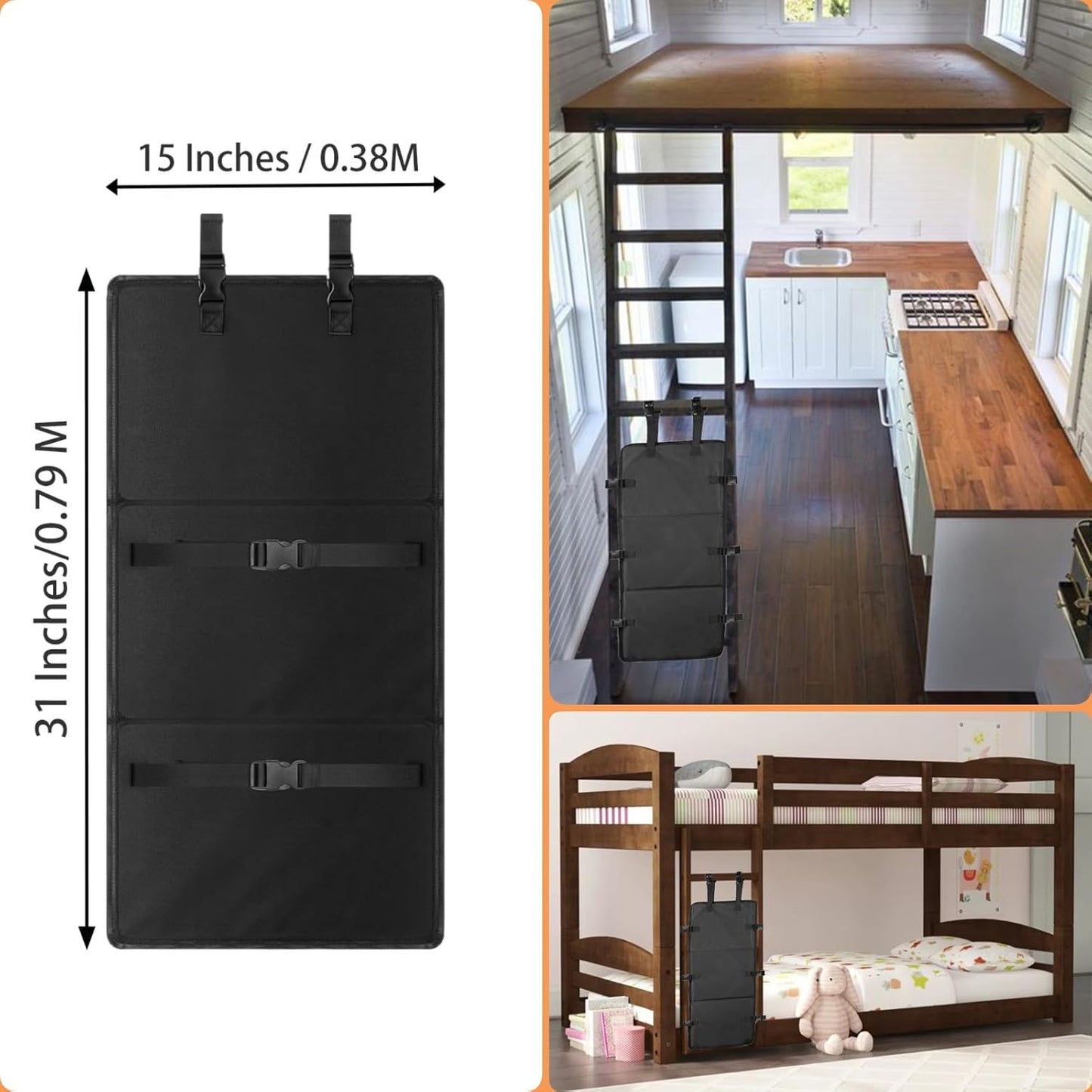 Bunk Bed Ladder Cover - 31x15 Inches Guard Protector to Prevent Climbing - Pool & Playground Ladder Lock