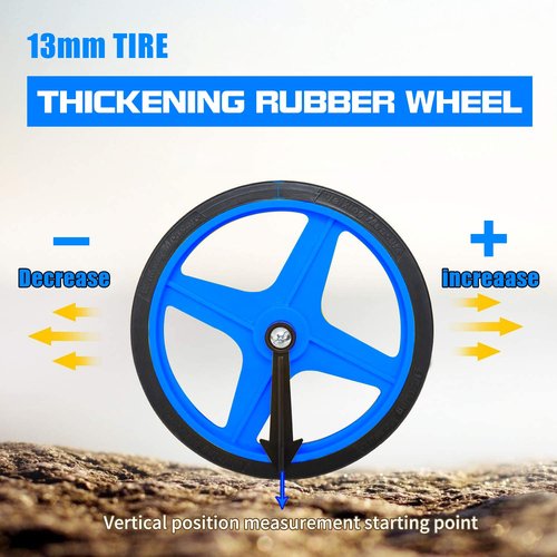 Zozen Measuring Wheel, Blue 6Inch Measure Wheel, Distance Measuring in Feet, Rolling Measurement [Up To 10,000Ft], Telescopic/Mechanical/One Key to Reset, Include Carrying Bag.
