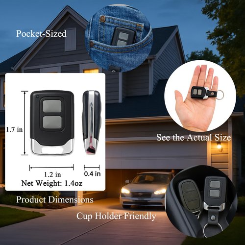 2 Replacement for Genie & Overhead Door Garage Door Opener Remote G3T-R G3T-BX G3T-A,𝐎𝐧𝐥𝐲 Compatible with 𝑨𝒍𝒍 Intellicode Genie Overhead Garage Openers from 1995