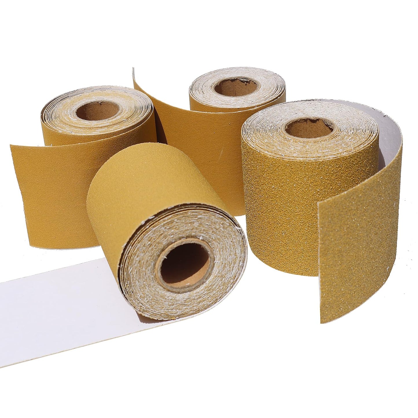 Total 20 Yards Long Continuous Roll Kit - 80 120 220 320 Grit PSA Longboard Sandpaper, 2-3/4" Wide - Self Adhesive Stickyback Sandpaper for Automotive, Woodworking, Hand Sanding Blocks